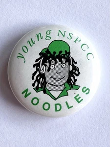 Vintage NSPCC Noodles Badge Charity Cartoon - Picture 1 of 4