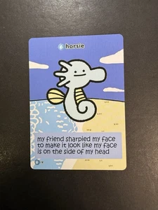 Pokiebubies 1st Edition - Horsie (Horsea) #14 - Derpy Pokémon Fan Art Card - Picture 1 of 2