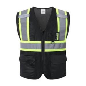 Reflective Safe Vest Breathable with Pockets for Biking Hiking Dog Walking - Picture 1 of 5