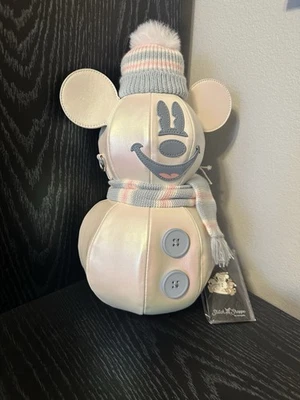 Loungefly Stitch Shoppe Mickey Mouse Winter Snowman Figural Crossbody Bag NWT - Image 1 of 4