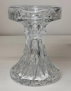 MARQUIS by "WATERFORD" UNIT Pilastro Conico Cristallo Portacandele 5 1/4" Firmato - Foto 1 di 8