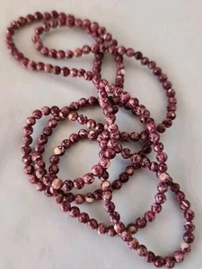 Zoisite Beads 34" Lavender Cream Round 4mm - Picture 1 of 4