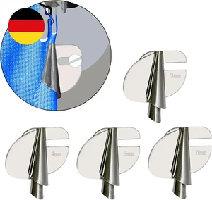 Näh Rollsaumfuß Set [3 mm–10 mm] Edelstahl Rollsaum Nähfüße, gebogener Ringsaum  - Bild 1 von 6