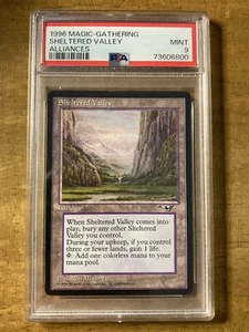 MTG✨SHELTERED VALLEY ✨Alliances PSA 9 MINT RARE Land 1996 RESERVE LIST Low POP ! - Picture 1 of 2