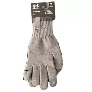 Under Armour Mens M Gray Soft Knit Touch Screen UA Halftime Gloves SIZES M L XL - Picture 1 of 2