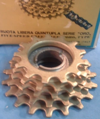 Rueda libre de carretera Regina Oro Gold 5 velocidades 13T-19T NUEVO/NOS de colección-hilo italiano-nuevo en caja Foto 1 de 4