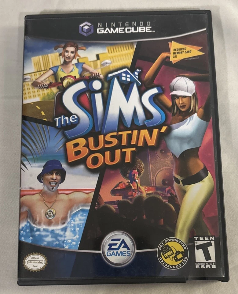 Sims Bustin' Out (Nintendo GameCube, 2003) - CIB - Disc Resurfaced - Image 1 of 4