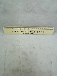 Vintage First National Bank Abilene Texas Advertising Plastic Ruler - Picture 1 of 13