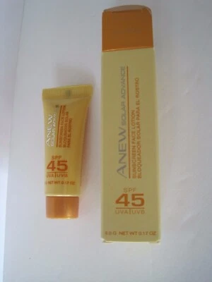 Loción facial protector solar Avon Anew tamaño cartera Solar Advance FPS 45 5,0 gramos Foto 1 de 3