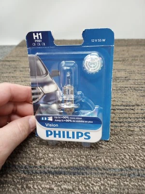 Philips Faro Bombilla Vision Paquete Blister Único H1PRB1 12V 55W Nuevo Foto 1 de 4