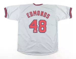 Jim Edmonds Signed Anaheim Angels Jersey (JSA COA) 2006 World Series Champion - Picture 1 of 6