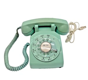 Telefono da scrivania rotante vintage Western Electric CD500 Bell Systems blu acqua (verde) - Foto 1 di 14