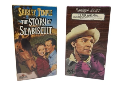 VHS The Story of Seabiscuit To The Last Man Shirley Temple Lot of 2 New Sealed - Imagem 1 de 4