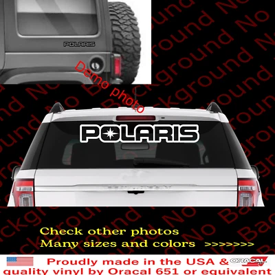 POLARIS ATV Sports Vinyl Car Window Decal Overland Mountain Life UTV  SP003 - Image 1 of 4