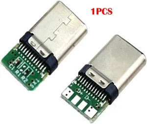 1PCS USB 3.1 Type C male Socket Connector with PCB Board 24 Pin DIY Interface - Picture 1 of 5