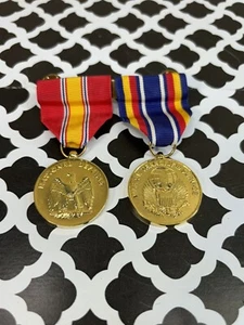 US Military Mounted Full Size Medals 24k Plated - Picture 1 of 2