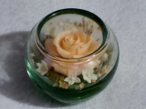 VICTORIAN SOAP GARDEN MINIATURE ROSE / HANDMADE IN Thailand - Clear Glass - Picture 1 of 7