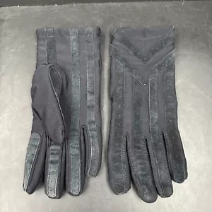 Vintage Isotoner Driving Stretch Leder Handschuhe Damen XL schwarz gefüttert - Bild 1 von 6