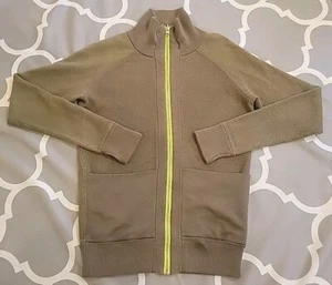 Lululemon Zip Up Jacket Post Savasana Fatigue Green Antidote Reversible Womens S - Picture 1 of 19