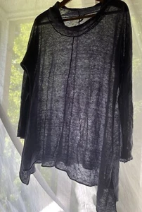 Beautiful OSKA Cornflower Blue Linen Jumper Size M Up To 16 - Picture 1 of 7