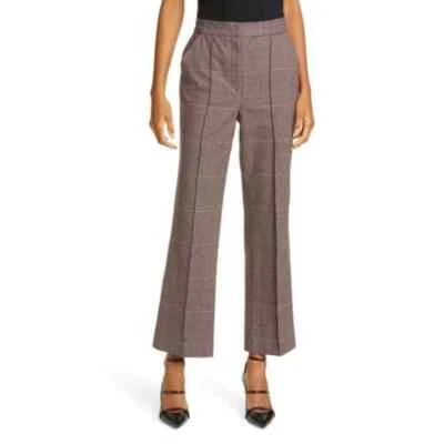 LA VIE REBECCA TAYLOR Astrid Glen Plaid Pants Womens 26 Black Pink Cropped  - Image 1 of 4