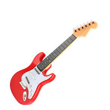 (Czerwona) Plastikowa gra na gitarę elektryczną Mini gitara elektryczna z nagrywaniem w trybie akordowym for sale