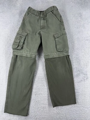 Boy Scouts Pants Youth 8 Green Cotton Cargo Convertible Uniform ISSUES READ - Image 1 of 4