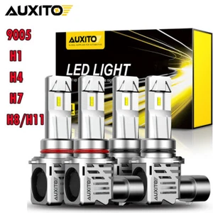 AUXITO 2X H1/H4/H7/H8/H13/9005/9006/9007 Headlight LED Bulbs Low High Beam 6500K - Picture 1 of 64