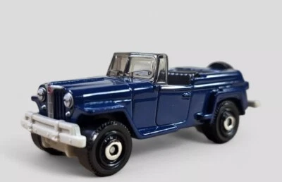 1948 WILLYS JEEPSTER Diorama Collectible DieCast Model Car 1:64 Blue LOOSE - Image 1 of 4