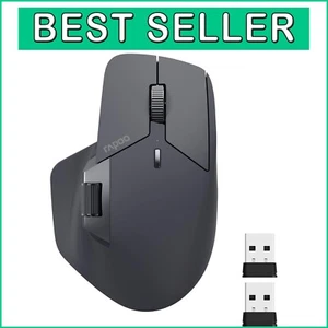 Ergonomic Multi-Device Wireless Mouse with 11 Programmable Buttons - Matte Black - Picture 1 of 11
