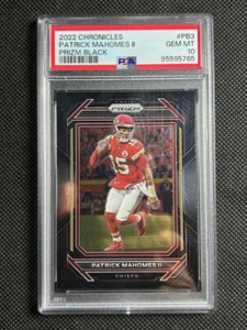 Panini Chronicles Prizm 2022 negro #PB3 Patrick Mahomes II PSA 10 gemas como nuevo - Imagen 1 de 2