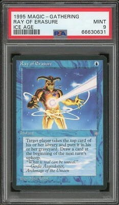 1995 Magic the Gathering MTG Ice Age Ray of Erasure PSA 9 Mint Pop 1 - Image 1 of 2