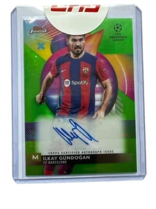 2023-24 Topps Finest UEFA Club Comp Ilkay Gundogan Green Refractor Auto #36/99 - Picture 1 of 14