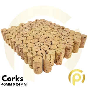 Corks 45mm x 24mm 100% Natural Bark Look Arts & Craft Deco UK Fast&Free P&P - Picture 1 of 4