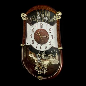 VIDEO Rhythm Concerto Entertainer II Musical Motion Pendulum Clock 4MH889WU23 - Picture 1 of 21