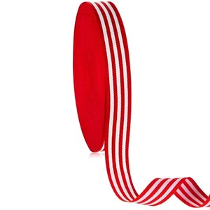 Christmas Grosgrain Striped Ribbon 1 Inch x 50 Yards for Gift Wrapping or Decor - Picture 1 of 6