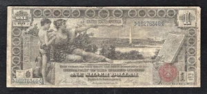 FR. 224 1896 $1 BILLETE CERTIFICADO PLATA “EDUCATIVO” MUY FINO (B) - Imagen 1 de 2