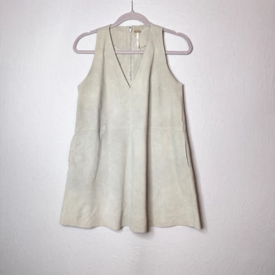 Mini Vestido Free People Retro Love Verde Claro Talla XS Gamuza Jersey Calce Suelto LEER Foto 1 de 4