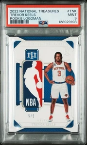 2022 Panini National Treasures Trevor Keels Rookie Logoman #5/5 PSA 9 MINT POP 1 - Bild 1 von 2