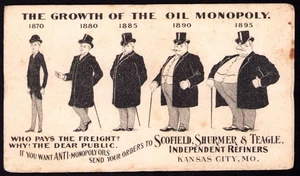 Blotter de tinta publicitaria Scofield, Shurmer & Teagle Oil Company Kansas City 1895 - Imagen 1 de 1