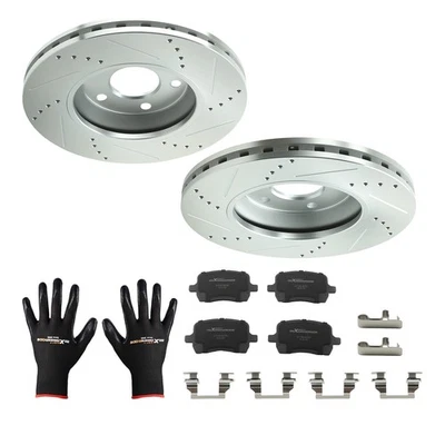 11.65" Front DrilledBrake Rotors+Pads Set for Pontiac G5 2008-2009/G6 2008-2010 - Image 1 of 4