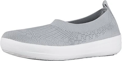 Bailarina plana sin cordones FitFlop O83 Uberknit para mujer, perlada -6,5 Foto 1 de 2