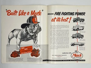 1952 BUILT LIKE A MACK Means Fire Fighting Power At Its Best TRUCK ADVERTISEMENT - Picture 1 of 1