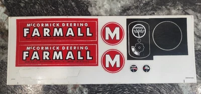 Juego de calcomanías para tractor de pedales Farmall M faltan calcomanías delanteras Foto 1 de 3