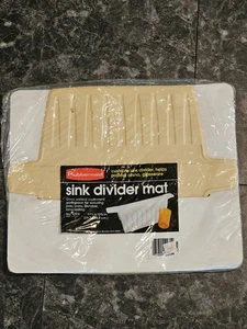 Vtg 1983 Rubbermaid Sink Divider Mat Almond Bone Color NOS #1297 NOS USA MADE - Picture 1 of 4