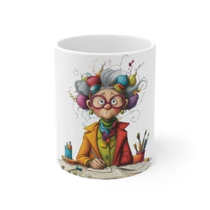 Oma Tasse, lustige Kaffeetasse, Geschenke für Großeltern, süße Keramiktasse - Bild 1 von 5