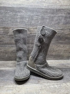 UGG Classic Cardy Sweater Boots Knit Gray Style 5649 Women's size 5 - Picture 1 of 13