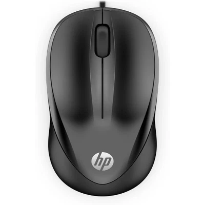 HP Mini Optical Wired USB Type-A Mouse Model 1000 1200 dpi Black 4QM14AA - Image 1 of 3