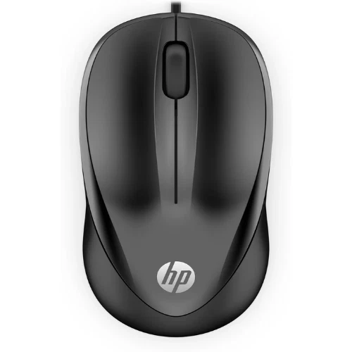 HP Mini Optical Wired USB Type-A Mouse Model 1000 1200 dpi Black 4QM14AA - Image 1 of 3