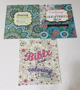 Christian Adult Coloring Books Lot of 3 - Picture 1 of 4